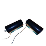 Pair of green Lod type v413 roller wall lights from Ikea.