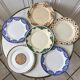 Lot de 6 assiettes à dessert Gien, Digoin "Capri" et "Nomeny", Badonviller "Novelty", "Madeleine"