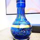 Vase en verre bleu