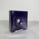 Diabolo vase signed Christian Tortu, blown glass in purple.