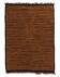 Moroccan Berber Mrirt rug in tobacco brown wool, black weave – 210 × 300.