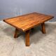 Table basse brutaliste pak rustique des années 70