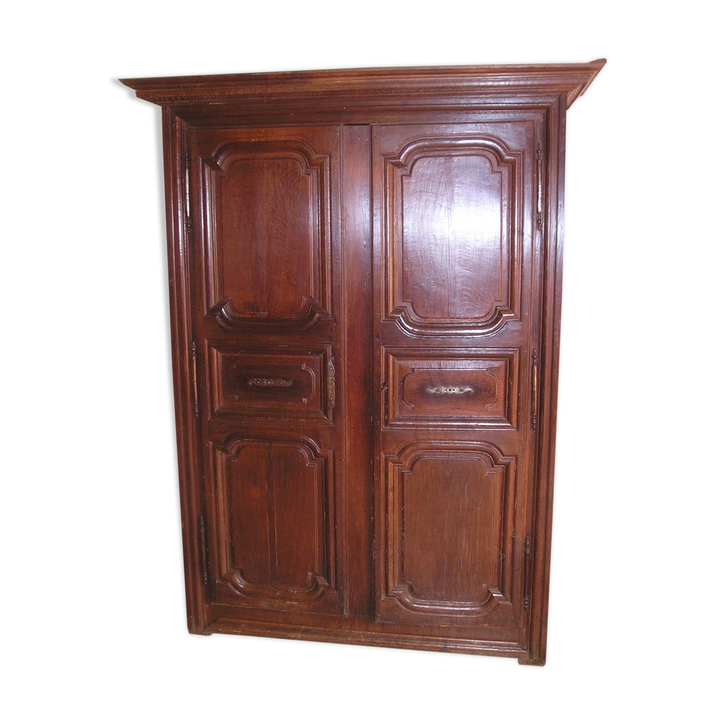 Old wardrobe of manor or castle XIXth in oak