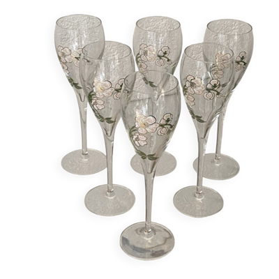 Six fûtes à champagne Perrier-Jouët, Belle Époque, Émile Gallé