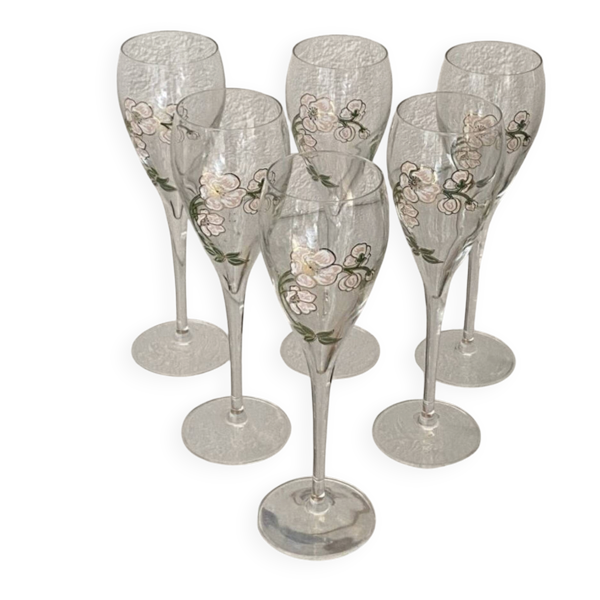 Six fûtes à champagne Perrier-Jouët, Belle Époque, Émile Gallé