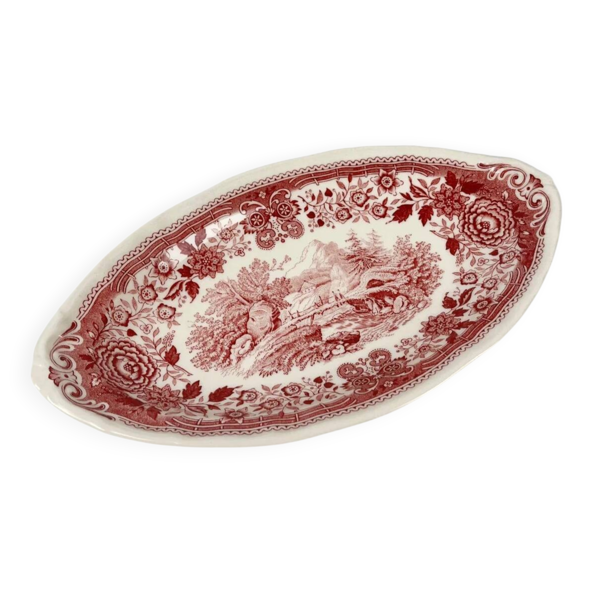 Small oval dish "Burgenland", Villeroy & Boch, red