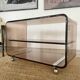 Coffee table in smoked plexiglass by Michel Dumas for Roche Bobois