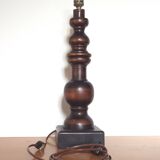 Turned wooden lamp base H44cm