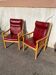 Pair of Baumann leather armchairs