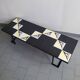 Importante table basse vintage 1950 ceramique & acier 50s 1950s vallauris