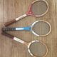 Series of 3 wooden rackets years 50-60