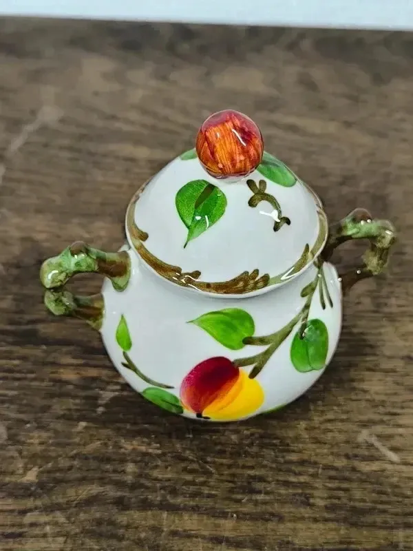Vintage sugar bowl Villeroy & Boch "Ma Pomme" - Hand-painted - (V9)