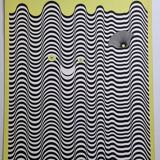 Screenprint signed after Maurice Tirmarche, Optical work of art "Op Art in yellow", 50 x 65 cm