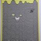 Sérigraphie signée d'après Maurice Tirmarche, Oeuvre d'art optique "Op Art en jaune", 50 x 65 cm
