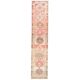 Vintage Turkish Oushak handmade wool cotton pink runner rug 79x372
