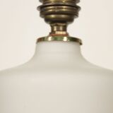Lampe en verre opalin par Pukeberg & Böhlmarks, Suède, 1940s