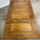 Rectangular extendable wooden table and black steel compass legs with 2 extensions France