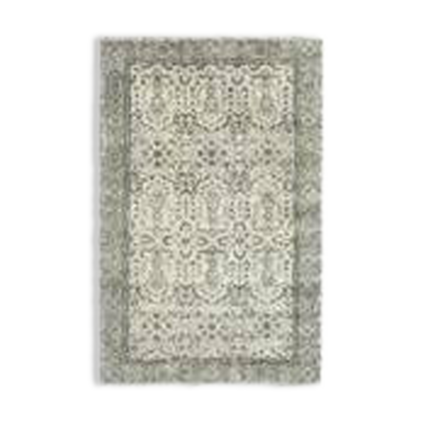 1970s Vintage Turkish Oushak Handmade Wool Cotton Beige Area Rug 154x240