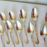 10 silver-plated metal soup spoons with hallmarks 2106225