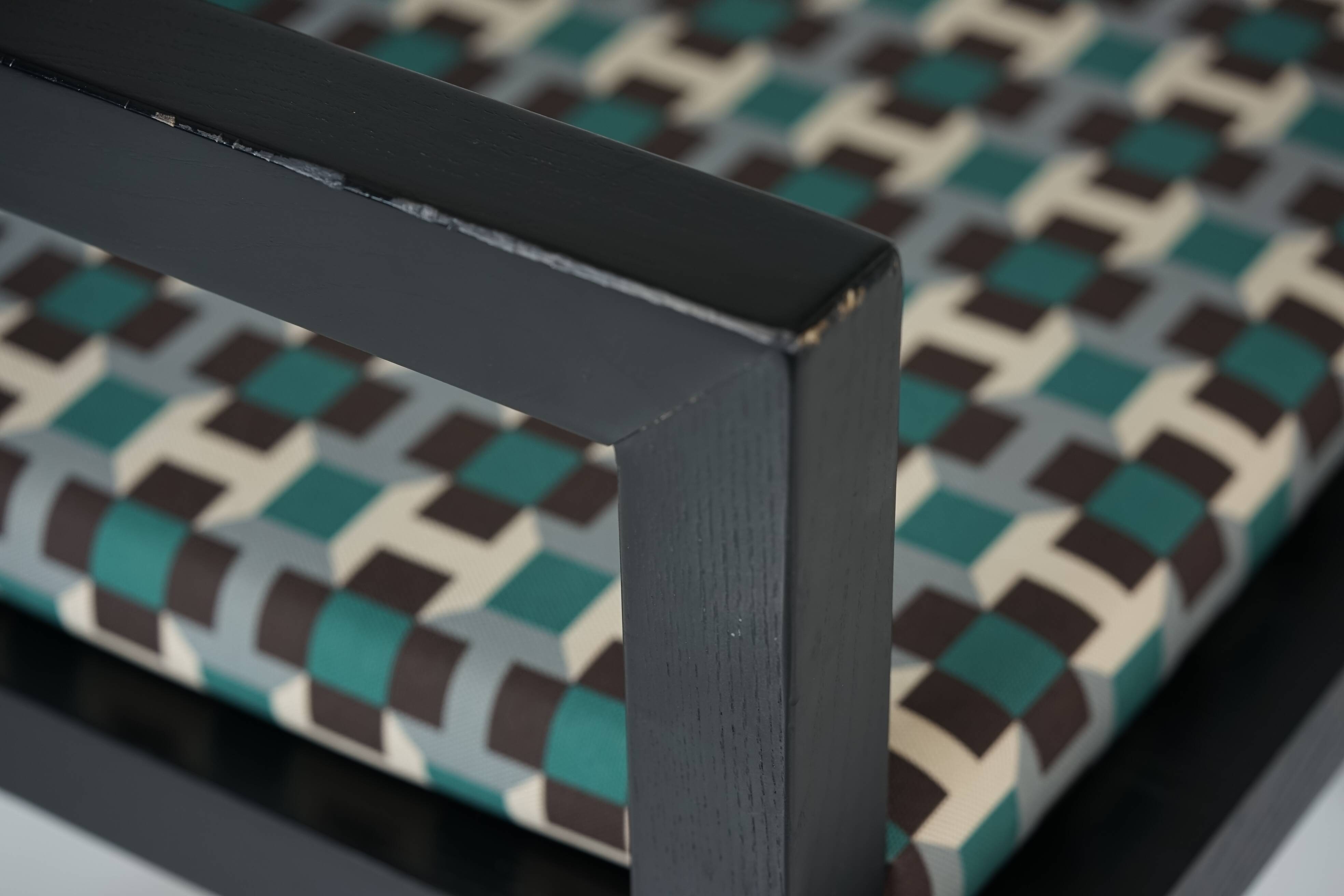 D51 Bauhaus Chair Upholstered in Hermès Fabric by Walter Gropius for Tecta