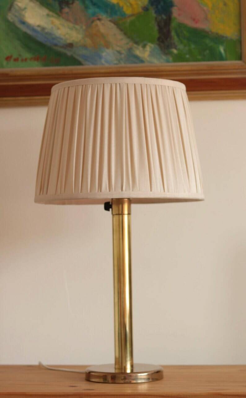 Pair of Vintage Large Brass Table Lamps