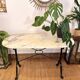Italian marble and cast iron bistro table