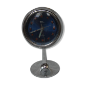 Pendule chrome sur pied de 1970 fashion 2 jewels Japan