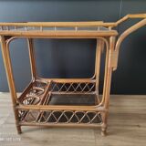 Vintage rattan service