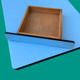 Blue formica table Sogemap 1960