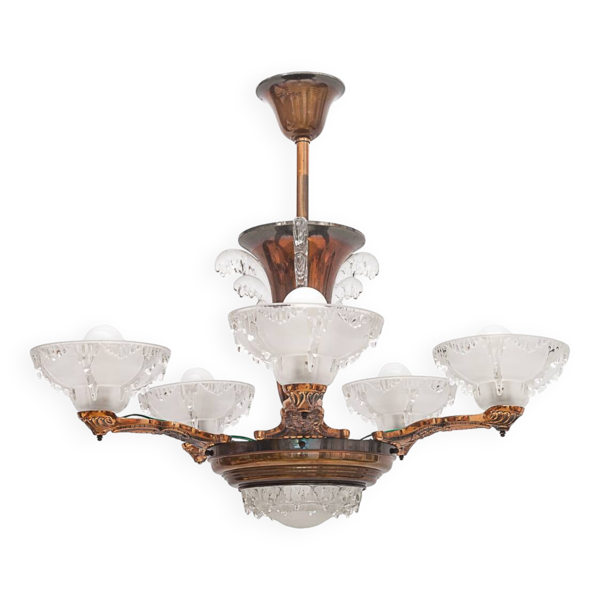 Lustre art déco ezan 6 feux