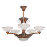 Lustre art déco ezan 6 feux