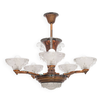 Lustre art déco ezan 6 feux