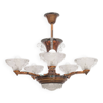 Lustre art déco ezan 6 feux