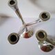 Vintage aluminium candlestick duo