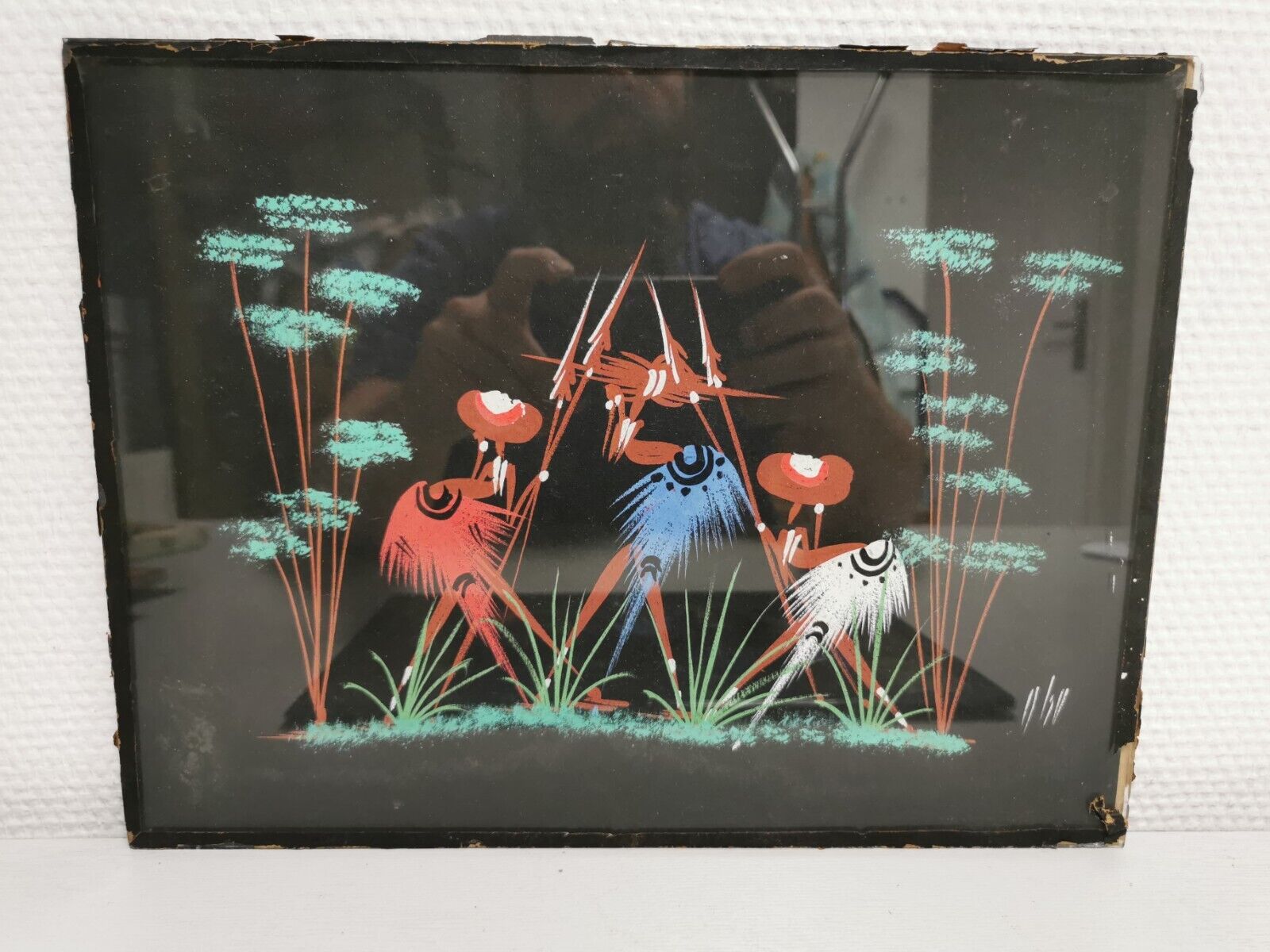 Lot of 2 paintings africa vagen, tribal ...