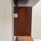 Large colorful wall unit in luxury wood