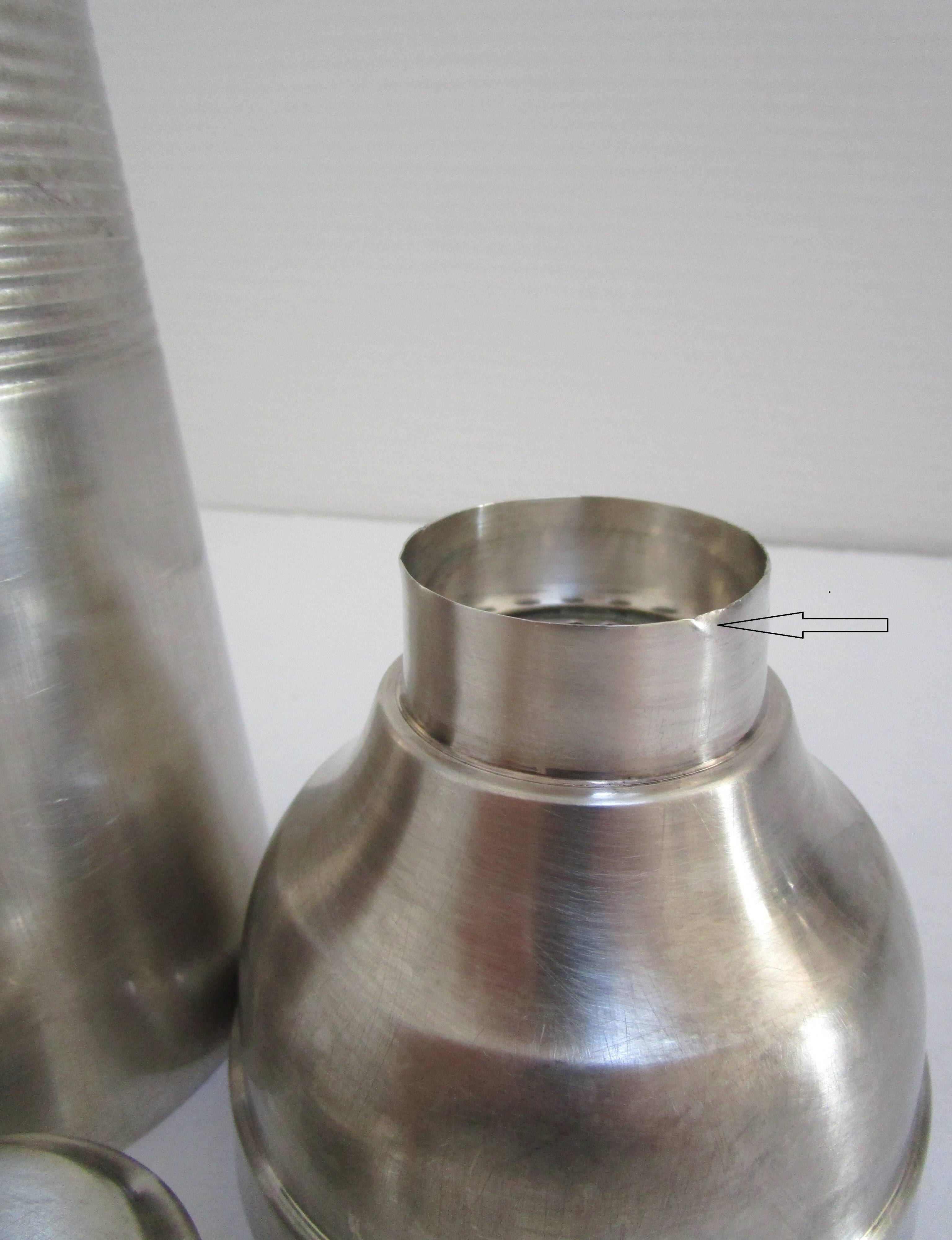 Christofle Gallia silver metal shaker