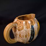 Melon-shaped ceramic jug, signed Poët-Laval, Cavaillon.