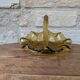 Small amber yellow glass pocket basket Portieux France