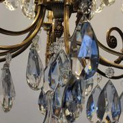 Crystal and bronze chandelier 12 arms of light
