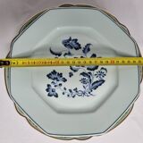 Set of 6 decorative French porcelain plates, floral and traditional designs, 25 cm