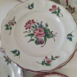 12 antique floral plates bistro & guest table style