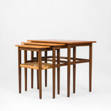 Set of 3 nest tables by Johannes Andersen for Silkeborg, 1960s, Denmark