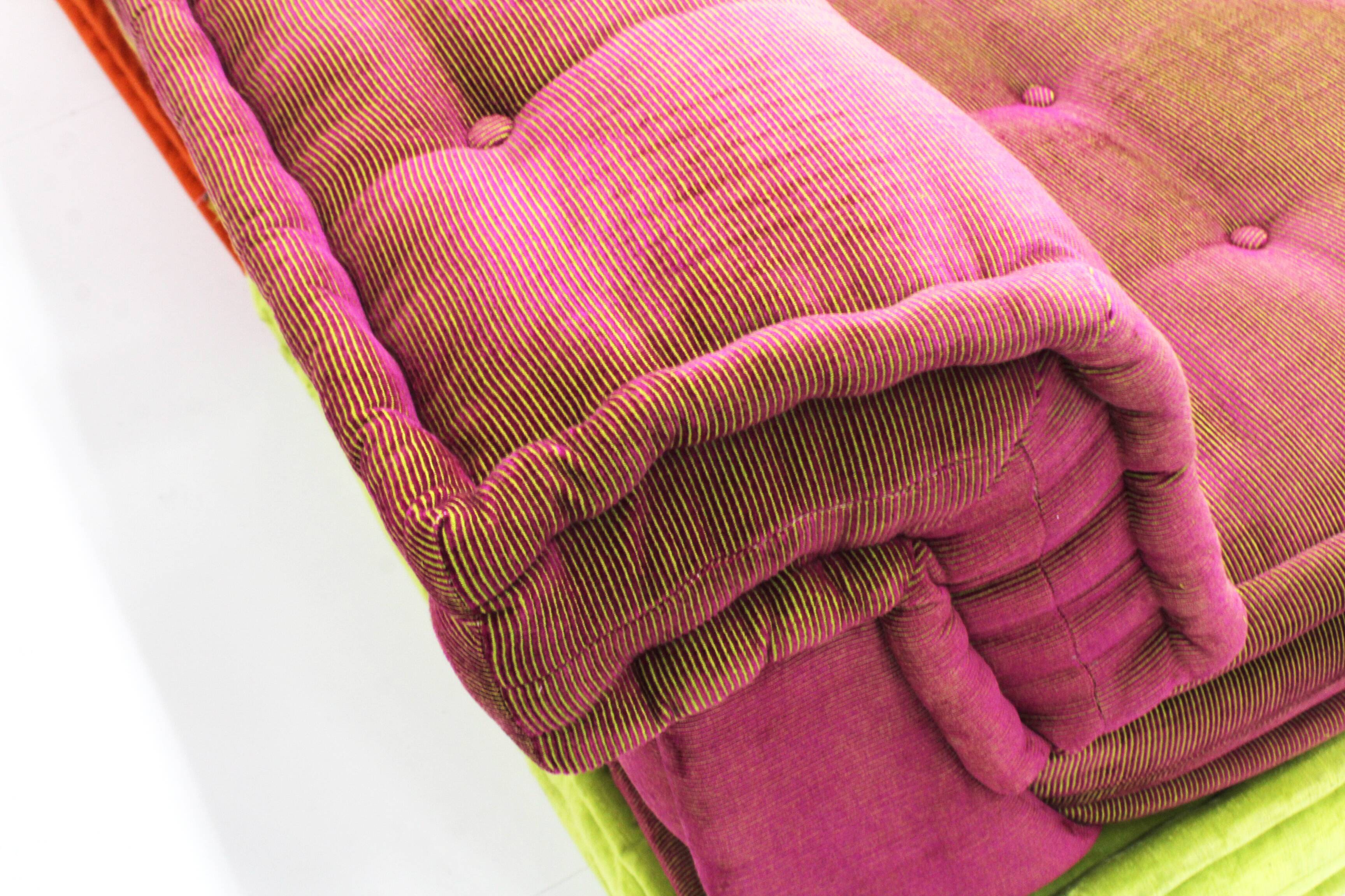 Roche Bobois Mah Jong sofa Missoni fabric design by Hans Hopfer , set of 14