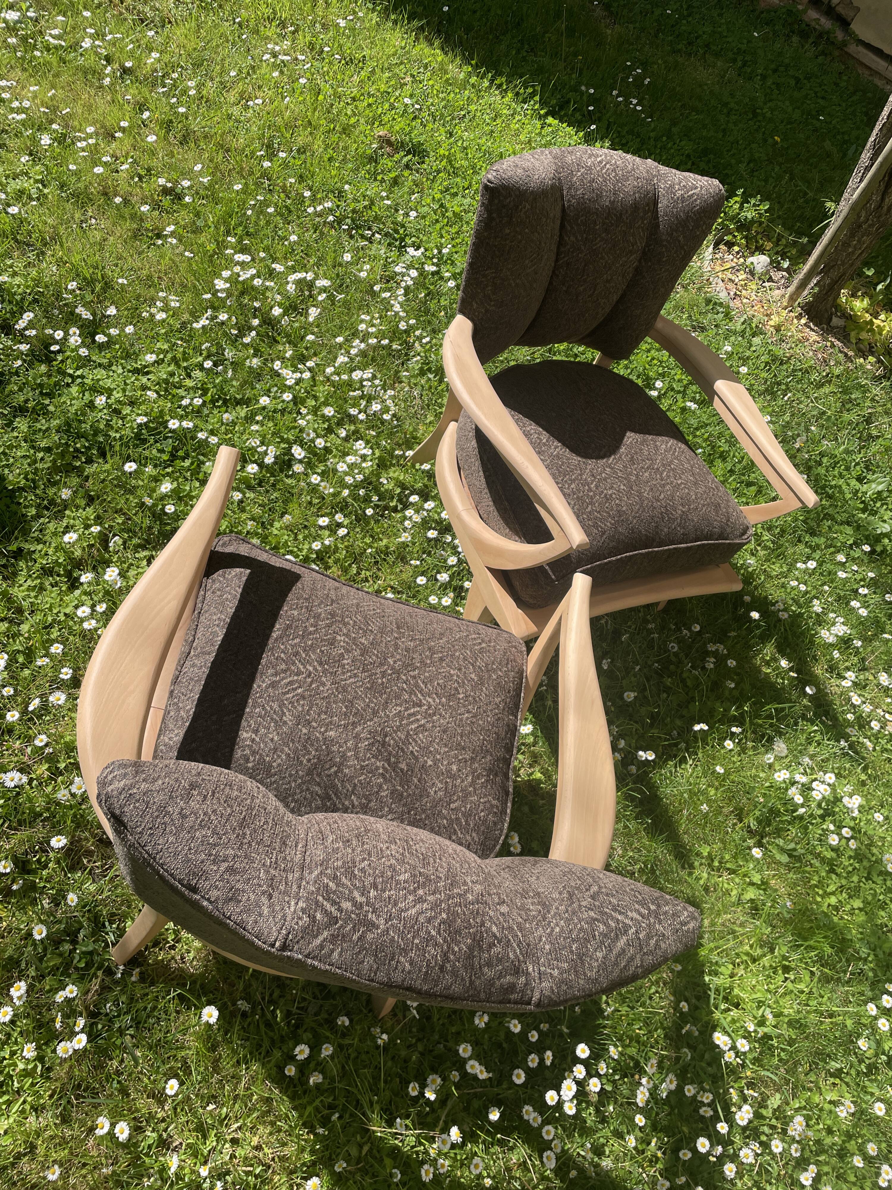 pair of armchairs Steiner by Etienne Henri Martin