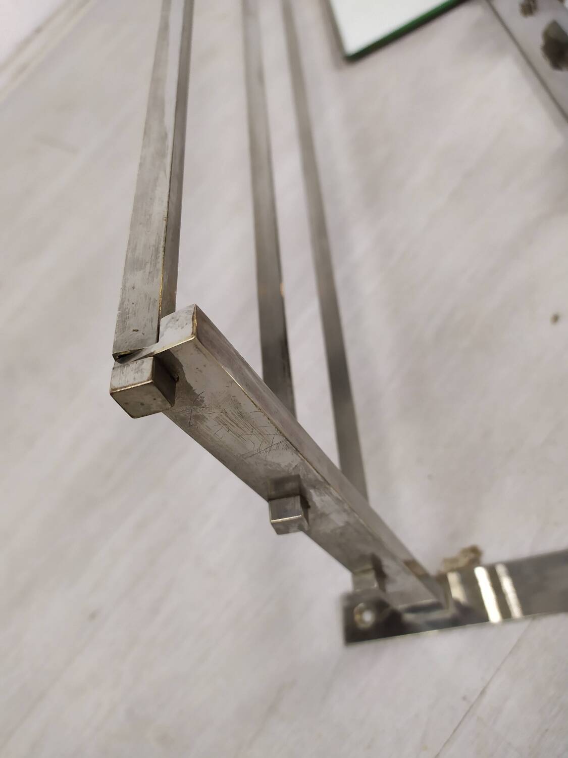 Porte manteaux murale art déco chromé