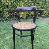 Viennese curved wood armchair FISCHEL circa 1920