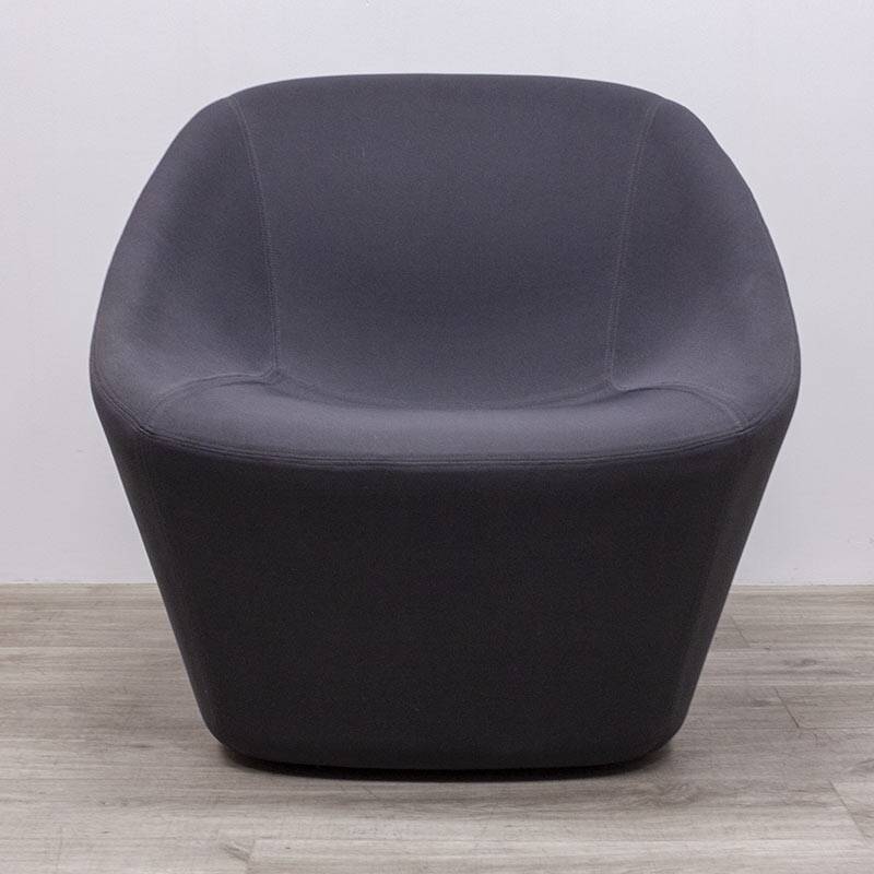 Log 366 armchair from Pedrali in Anthracite Gray fabric