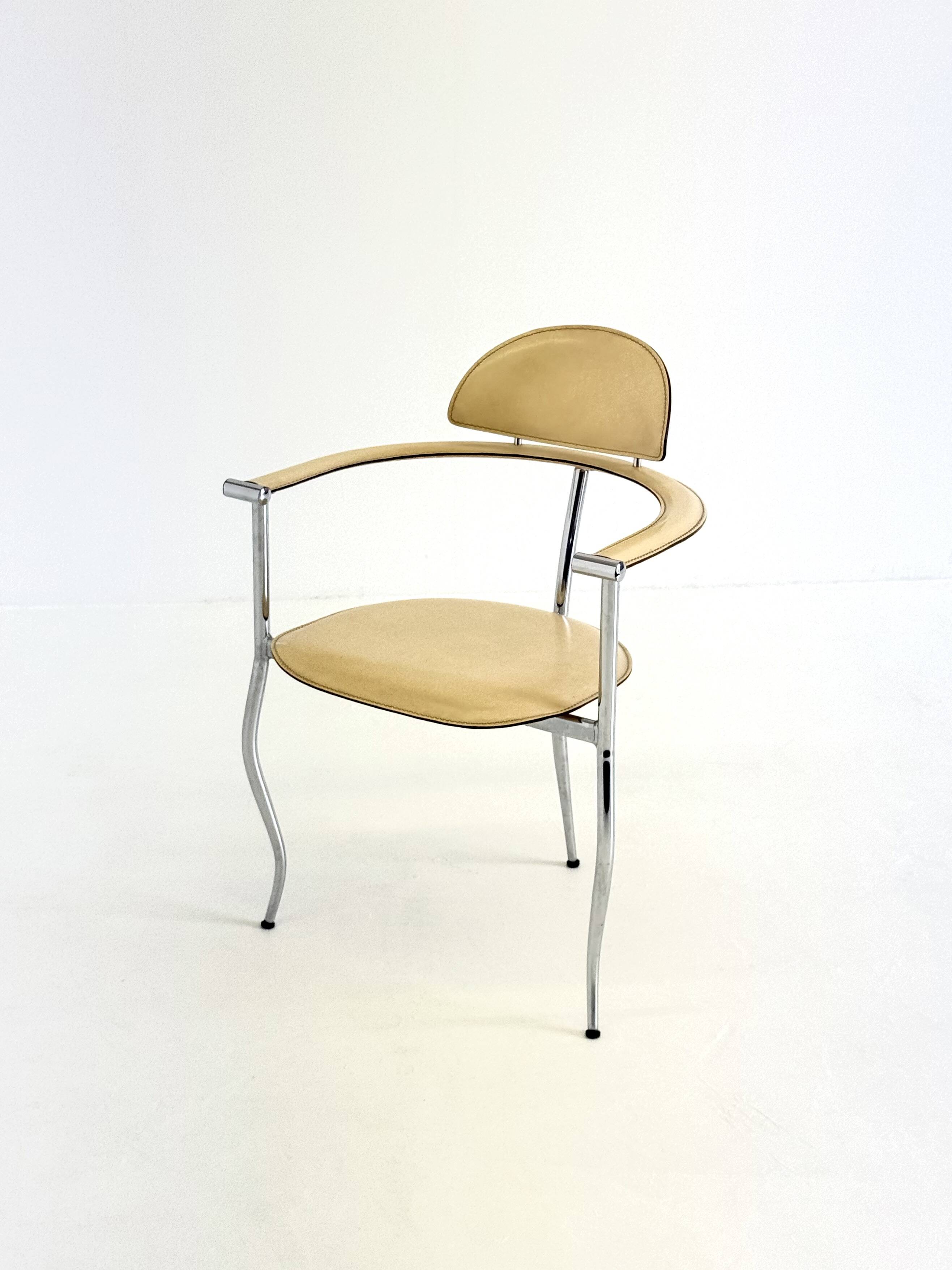 Set of yellow Marilyn Stiletto dining chairs Arrben Italy