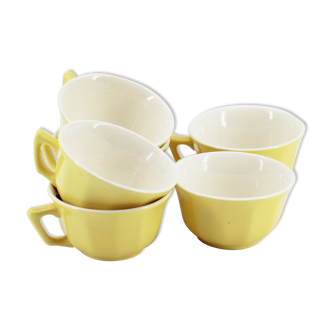 set of 6 yellow cups